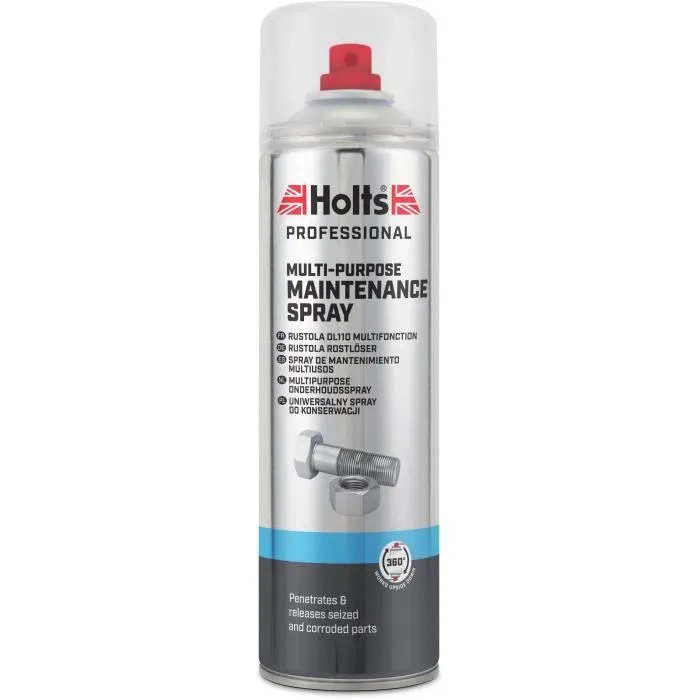 Holts Dégrippant Rustola DL 110 - Dérouille et nettoie pièces mécaniques rouillées, bloquées, filetées ou serrées