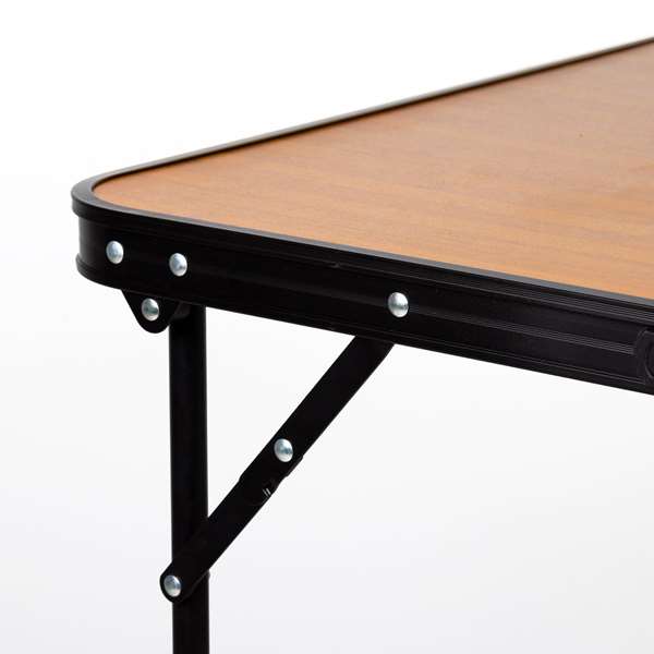 Color Baby Mesa de camping pliante Aktive en acier couleur bambou, dimensions 80x60x67 cm