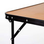 Color Baby Mesa de camping pliante Aktive en acier couleur bambou, dimensions 80x60x67 cm