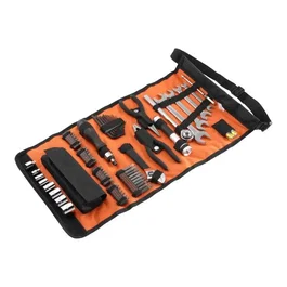 Black + Decker Kit d'outillage A7144-XJ - Sacoche avec 76 accessoires : embouts, clés, pinces, douilles, adaptateur, tournevis et lampe torche