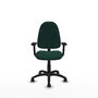 PIQUERAS Y CRESPO Chaise de bureau Algarra, similicuir vert bouteille, accoudoirs 2D, roulettes parquet