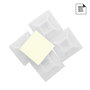 WOLFPACK LINEA PROFESIONAL Base Adhésive Pour Colliers de Serrage 28x28 mm, Blanche, 100 Unités