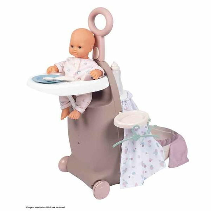 Smoby Valise Nurserie 3 en 1 Baby Nurse Beige/Rose/Blanc