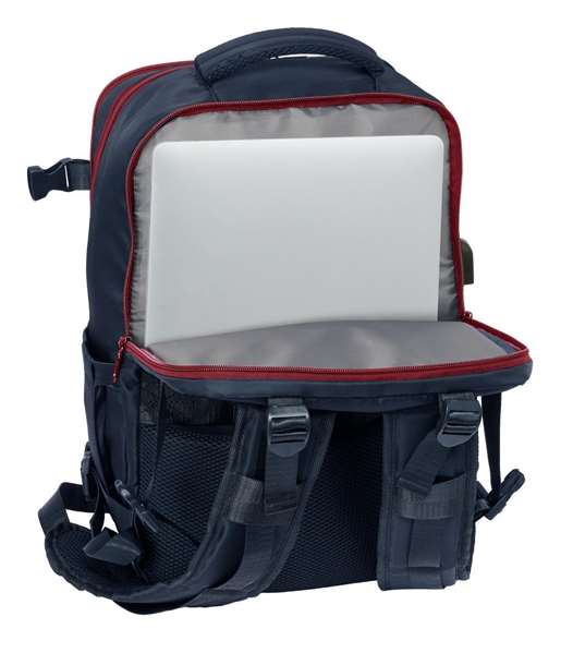 Safta Mochila de voyage cabine portable 15,6 pouces F.C. Barcelona bleu marine 29 x 44 x 19 cm