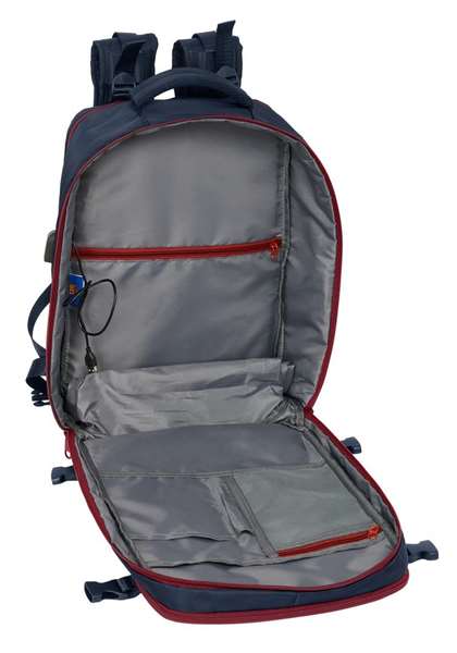 Safta Mochila de voyage cabine portable 15,6 pouces F.C. Barcelona bleu marine 29 x 44 x 19 cm