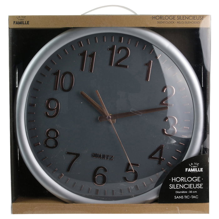 Home Deco Factory Horloge murale silencieuse de 35 cm