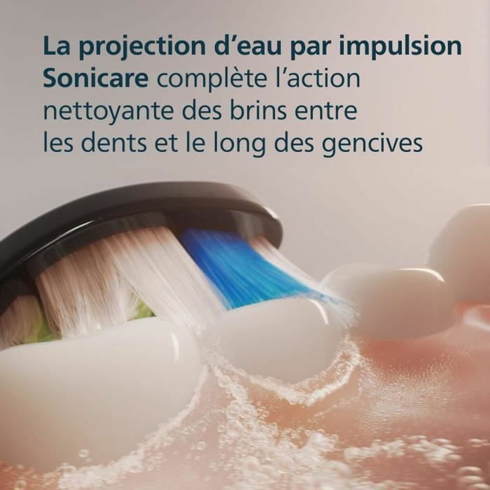 Philips Sonicare W2 Optimal White HX6066/88 Noir - Lot de 6 Philips Sonicare W2 Optimal White HX6066/88 Noir - Lot de 6