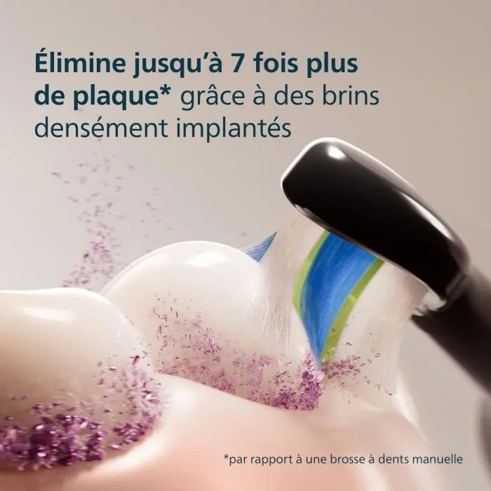 Philips Sonicare HX6066/88 - Pack de 6 brossettes de rechange Optimal W2 - Blanc et Noir