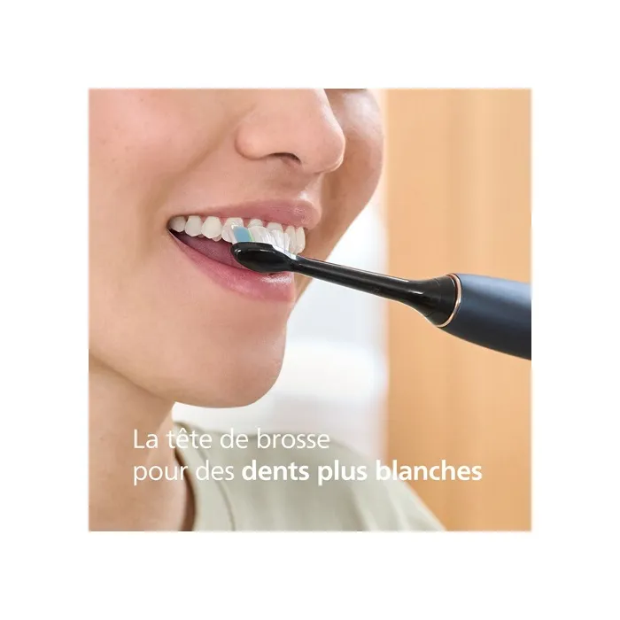 Philips Sonicare HX6066/88 - Pack de 6 brossettes de rechange Optimal W2 - Blanc et Noir