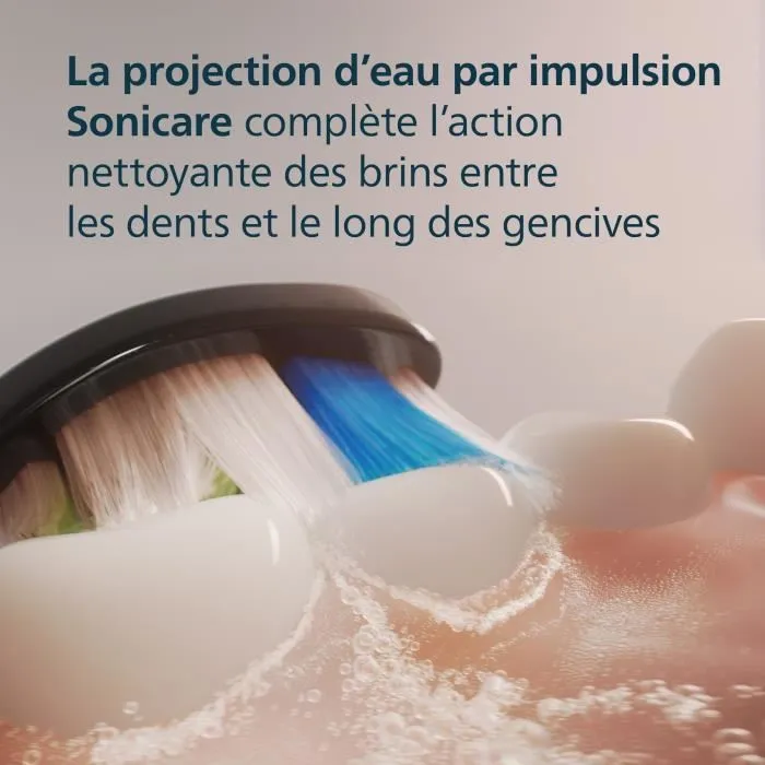Philips Sonicare HX6066/88 - Pack de 6 brossettes de rechange Optimal W2 - Blanc et Noir
