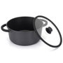 Cook Concept Cacerola en Aluminium de 28 cm avec Couvercle en Verre