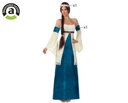 Disfraz Dama Medieval Mujer Adulto Noble Azul