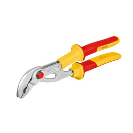 Bosch Pince Multiprises VDE Professionnelle 250 mm - Isolation 1000 V - Acier Chrome Vanadium - Outil Autobloquant pour Écrous et Boulons - Conforme Normes VDE