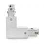 Connecteur en L pour rail triphasé blanc