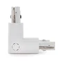 Connecteur en L pour rail triphasé blanc