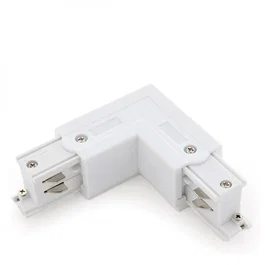 Connecteur en L pour rail triphasé blanc