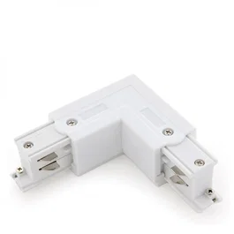 Connecteur en L pour rail triphasé blanc