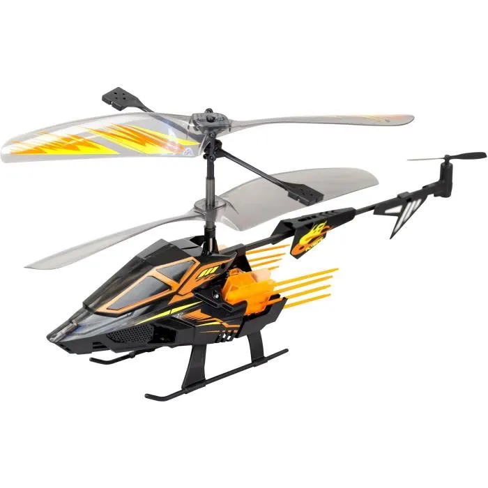 FLYBOTIC - Hover Blast - Hélicoptère Télécommandé RC Infrarouge 23 cm, Couleur Orange et Noir, Jouet pour Enfants Dès 8 Ans