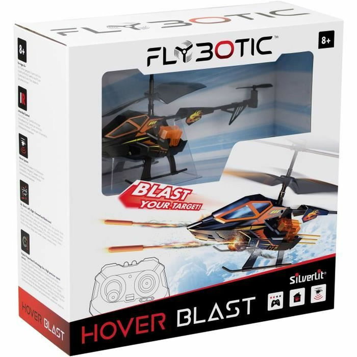 Flybotic Helico Hover Blast - Hélicoptère télécommandé Orange et Noir