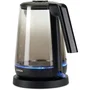 Livoo DOD216N Bouilloire électrique 2200W, 1.7L en verre borosilicate, rétroéclairage bleu, base rotative 360°, anti-surchauffe