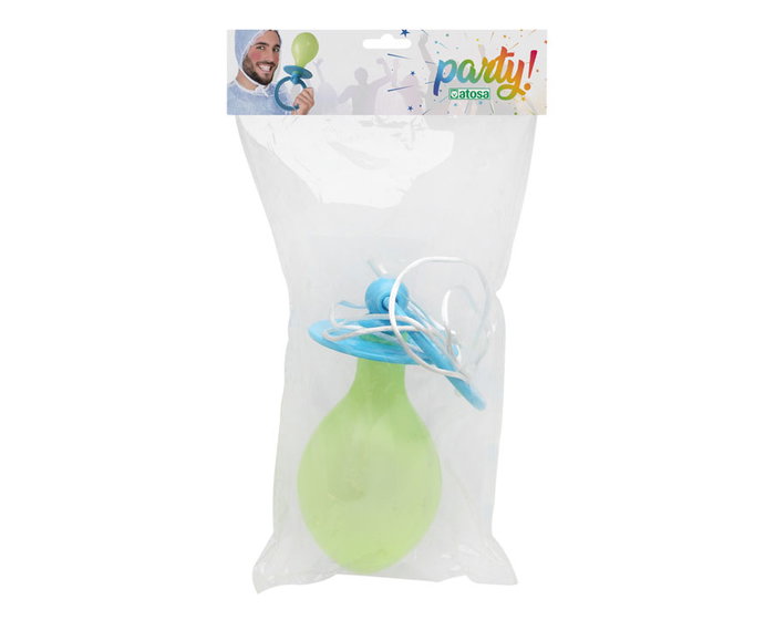 Tétine Géante Bleu et Vert avec Cordon 19 cm Tétine Géante Bleu et Vert avec Cordon 19 cm