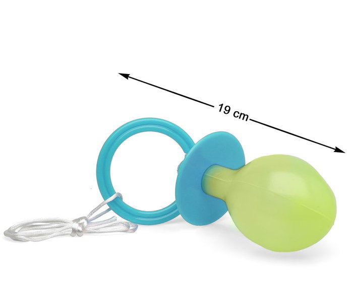 Tétine Géante Bleu et Vert avec Cordon 19 cm Tétine Géante Bleu et Vert avec Cordon 19 cm