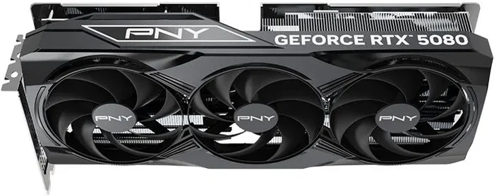 PNY Carte graphique GeForce RTX 5080 16 Go GDDR7 avec refroidissement Triple Fan, technologie DLSS 4 et architecture NVIDIA Blackwell