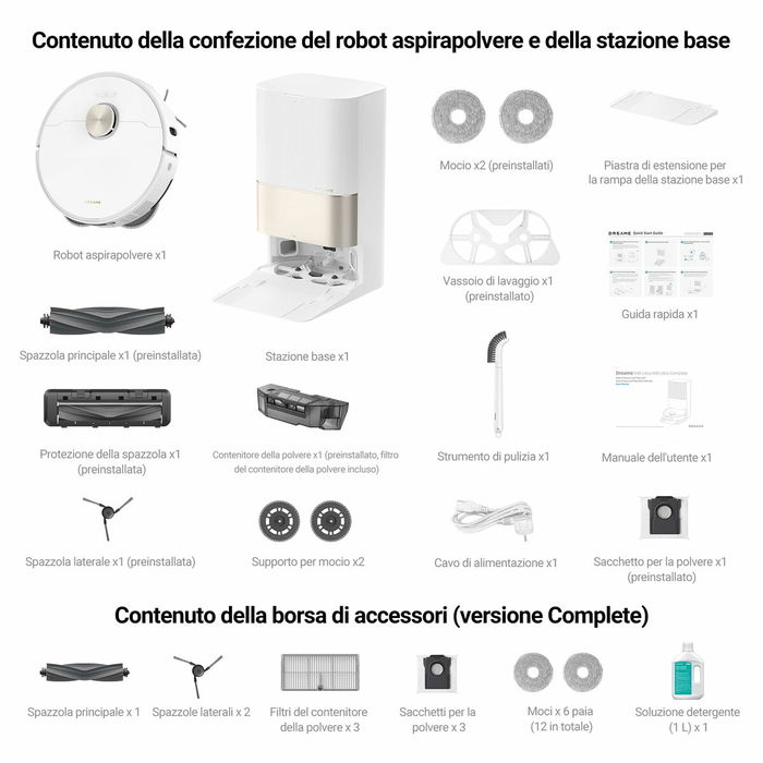 Aspirateur Robot Dreame X40 Ultra 700W 12000Pa 240 min Autonomie Serpillère Auto-nettoyante