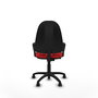 PIQUERAS Y CRESPO Chaise de bureau Algarra, Similicuir rouge, Base polyamide noire