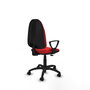 PIQUERAS Y CRESPO Chaise de bureau Algarra, Similicuir rouge, Base polyamide noire