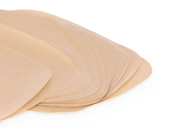Kinvara Lot de 50 revêtements carrés pour friteuse à air 21,5 x 0,5 x 22 cm papier marron (Set de 48)