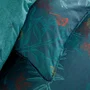 Today Parure de lit imprimé feuillage exotique bleu canard 140 x 200 cm