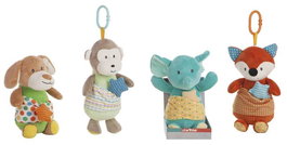 Creaciones Llopis - 5 figurines vibrantes Lune - 30 cm - Lot de 5 - Jouet en peluche polyester - Pour enfants à partir de 36 mois
