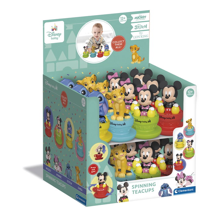 Clementoni - Jouet Rotatif Disney Baby avec Mickey, Minnie, Donald et Stitch - SDO17891 - Développe la Perception Spatiale et la Motricité - À partir de 12 Mois