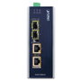 Planet IGUP, Convertisseur média industriel Gigabit avec PoE++ 802.3bt, 2 Ports SFP + 2 Ports RJ45 10/100/1000T, 180W total, -40°C à 75°C, IP30