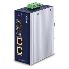 Planet IGUP-2205AT Convertisseur de média industriel 2 ports SFP et 2 ports 10/100/1000T PoE++ 802.3bt
