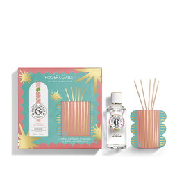Roger & Gallet Coffret Eau Parfumée Bien-Être Fleur de Figuier 100ml + Désodorisant Mikado Unisexe Parfum Apaisant Méditerranéen