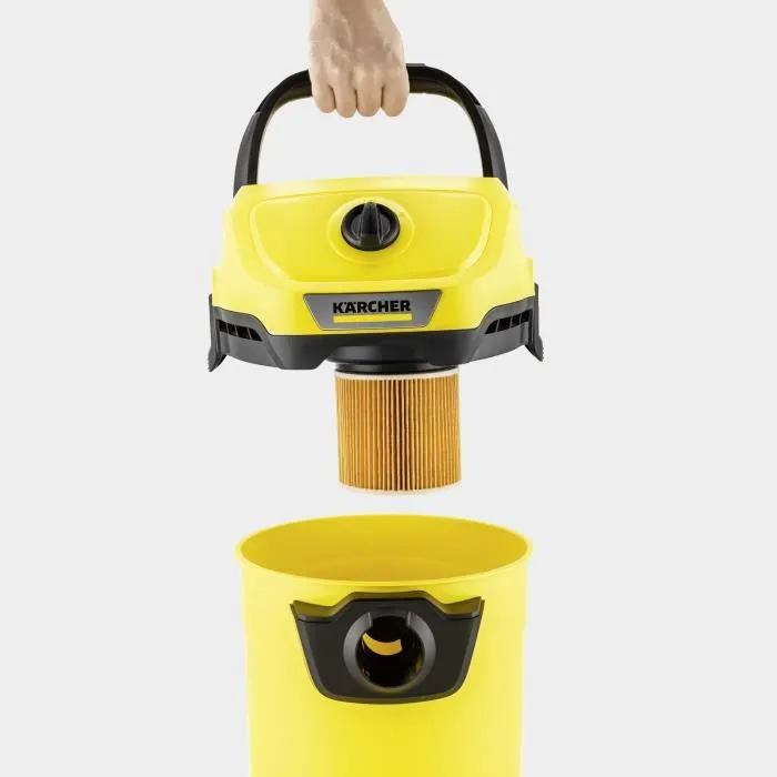 Kärcher WD3-18 V-17/20 Aspirateur eau et poussières sans fil 17L Autonomie 20 min Jaune et noir Plastique (sans batterie/chargeur)
