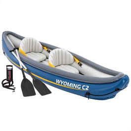 Intex Canoe gonflable Wyoming C2 2 personnes avec 2 pagaies et pompe incluses - 307 x 89 x 53 cm