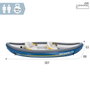 Intex Canoe gonflable Wyoming C2 2 personnes avec 2 pagaies et pompe incluses - 307 x 89 x 53 cm
