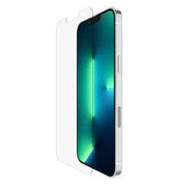 Belkin OVA070Zz Protector Écran en Verre Trempé pour iPhone 13 Pro Max / 14 Plus – Transparent, Antibactérien, Anti-Rayures