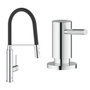 GROHE Mitigeur évier Concetto 31491000 avec bec orientable et douchette flexible