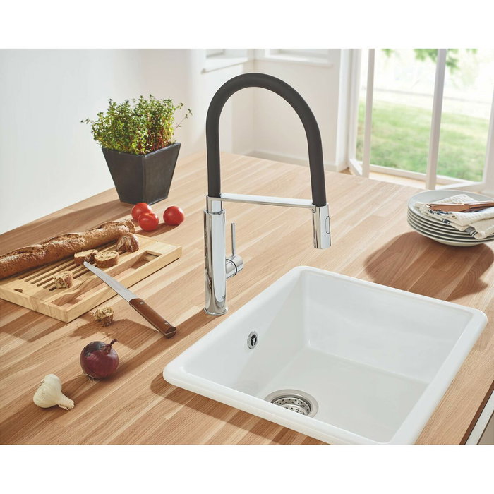 GROHE Mitigeur évier Concetto 31491000 avec bec orientable et douchette flexible GROHE Mitigeur évier Concetto 31491000 avec bec orientable et douchette flexible