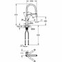 GROHE Mitigeur évier Concetto 31491000 avec bec orientable et douchette flexible