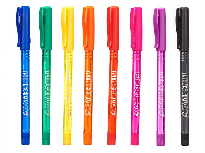 Pincello Lot de 8 Stylos Fluorescents Semigel - Couleurs Assorties (Set de 24)