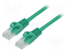 LANBERG Cordon de raccordement Cat 5e U/UTP RJ45, 1,5 m, vert