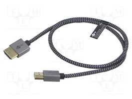 GOOBAY Câble HDMI 2.1 de 0,5m noir-gris