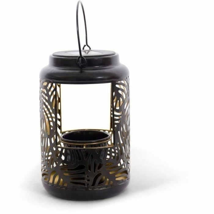 Garden ID Lampe pour Fleur Lanterne Solaire Noir 12 x 19 cm Garden ID Lampe pour Fleur Lanterne Solaire Noir 12 x 19 cm