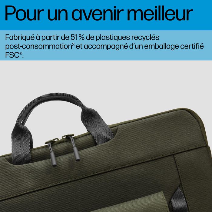 HP Sac à dos modulaire 3-en-1 pour PC portable 15,6 pouces - 27 L - Conçu avec plastique recyclé - Housse détachable