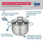 Fackelmann Lot de 2 faitouts Elo Brillant en acier inoxydable, 12 et 14 cm